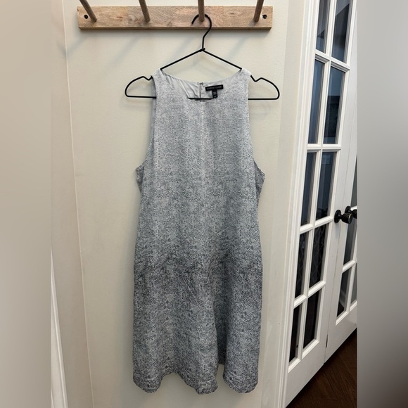 Eileen Fisher Ombred Thumbprint Silk Tank Dress - Picture 2 of 8